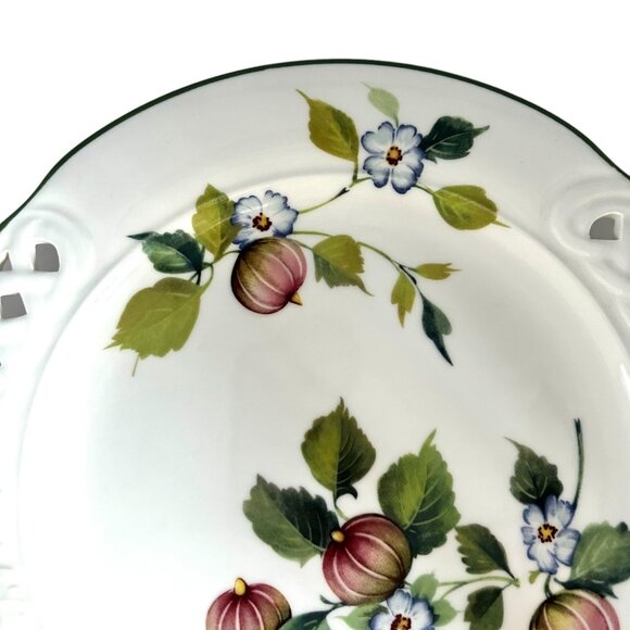 Brunelli Italy Tiffany Victorian Lattice Edge Dinner Plate 11.5 Gooseberry Fruit - Picture 8 of 14